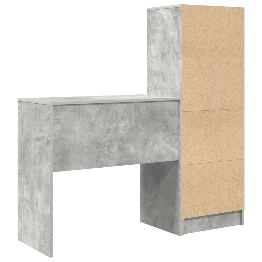 Bureau met Opbergruimte van Betonlook Hout