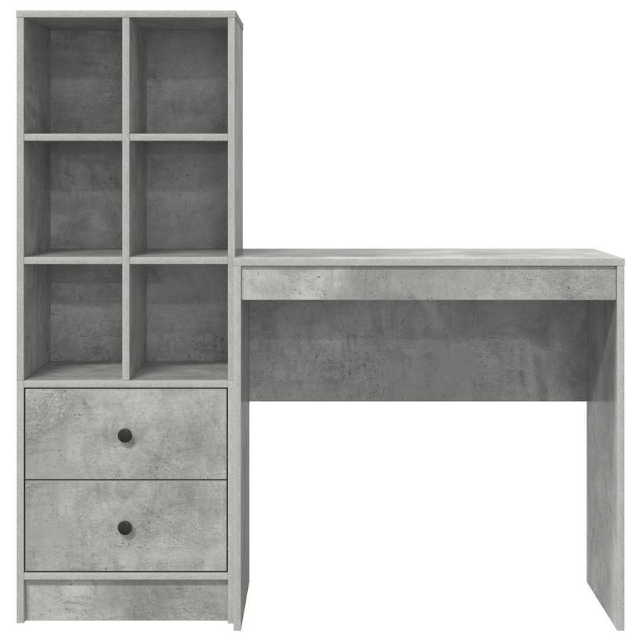 Bureau met Opbergruimte van Betonlook Hout