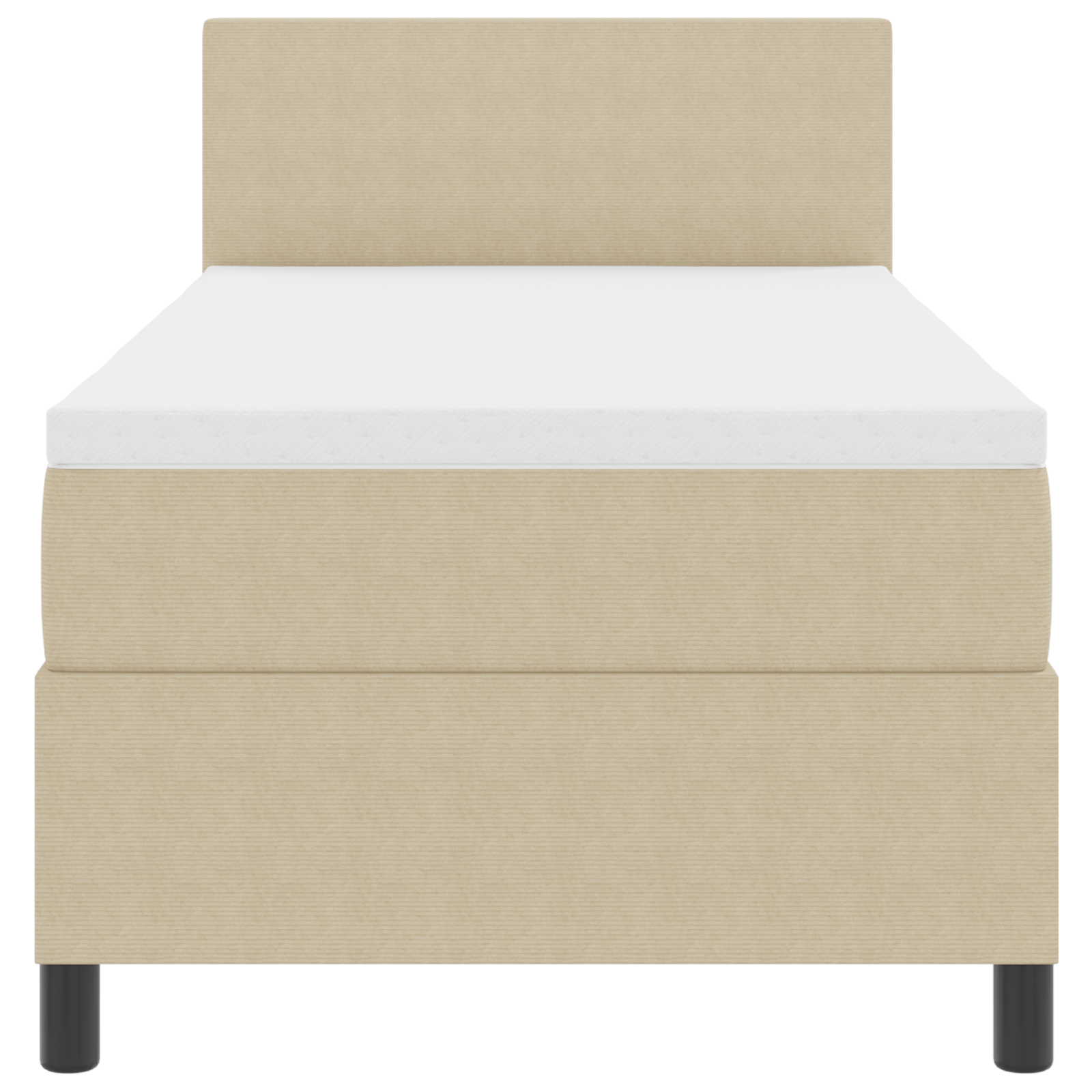 Boxspringbed matras en LED ribfluweel lichtgroen grijs 90x200