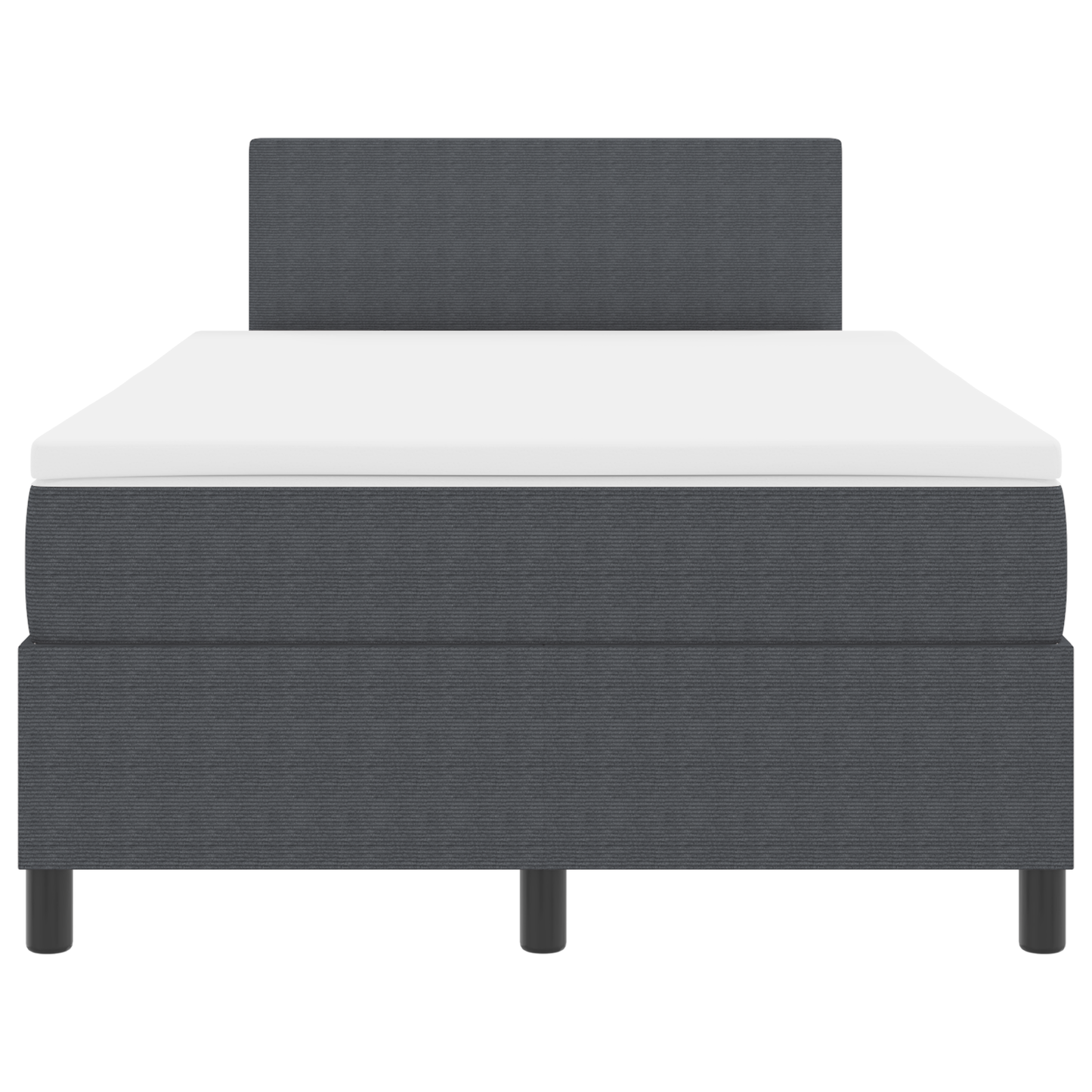 Boxspringbed met matras en LED ribfluweel donkergrijs 120x200