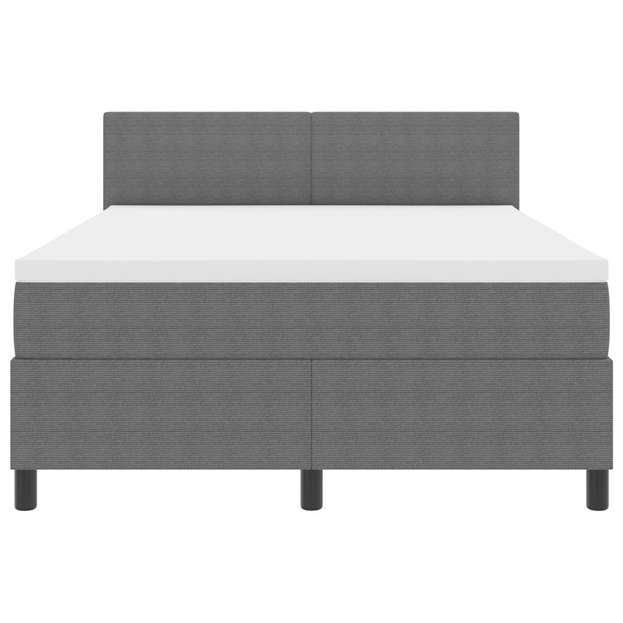 Boxspringbed met Matras & LED Lichtgrijs 140x200 cm Kordinweef
