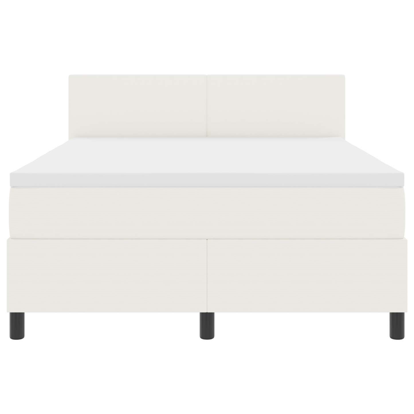 Boxspringbed met Matras en LED Crème 160x200 cm Corduroy Stof