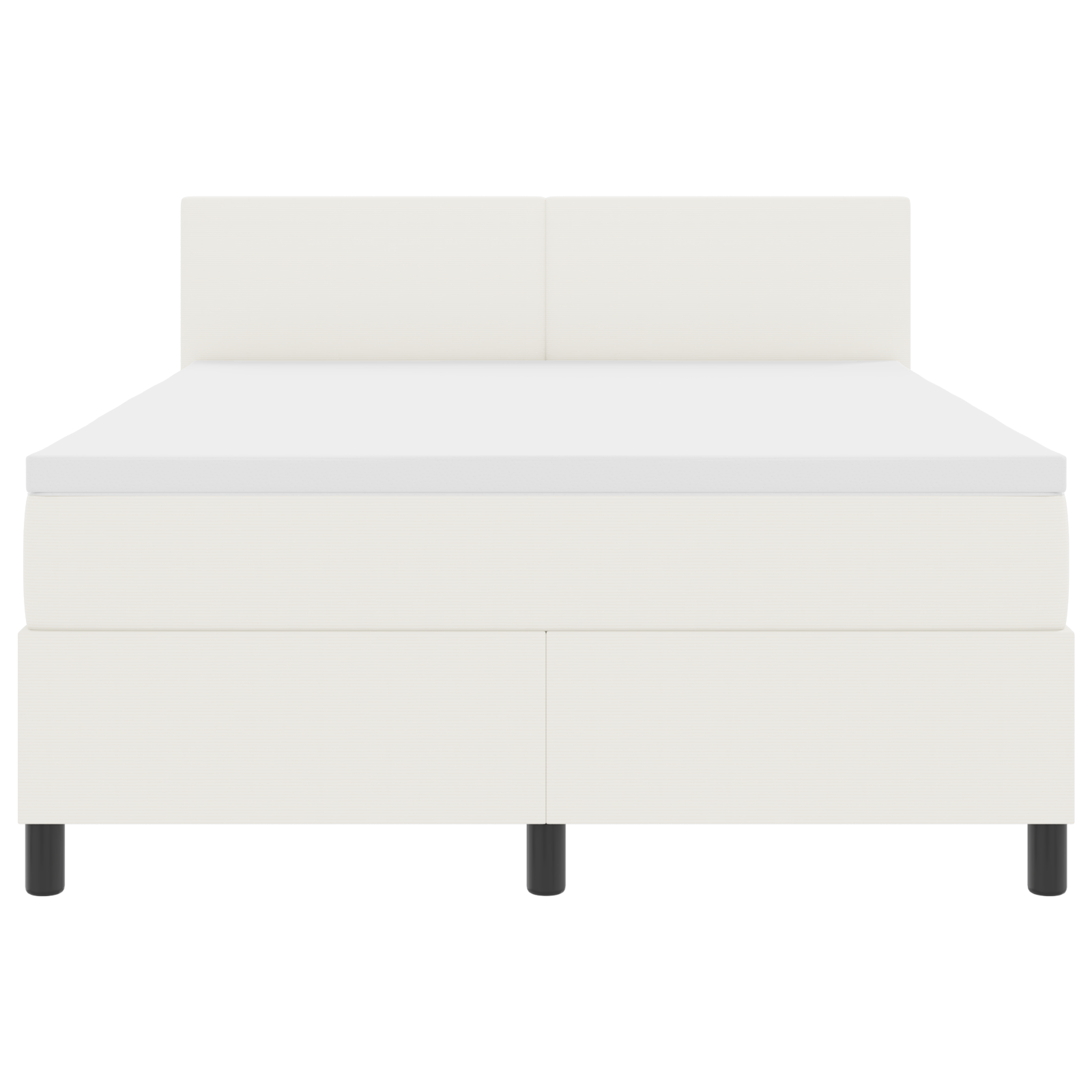 Boxspringbed met Matras en LED Crème 160x200 cm Corduroy Stof