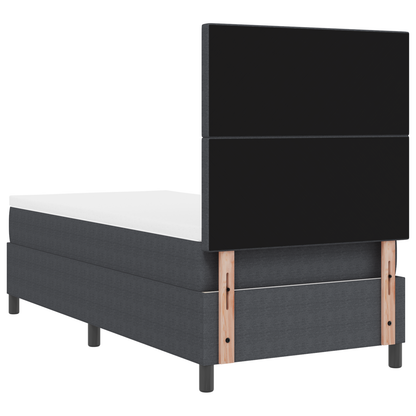 Boxspring Bed met Matras & LED in Donkergrijs 80x200 cm van Corduroy Stof