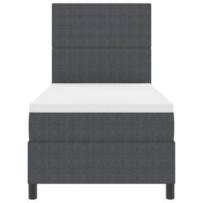 Boxspring Bed met Matras & LED in Donkergrijs 80x200 cm van Corduroy Stof