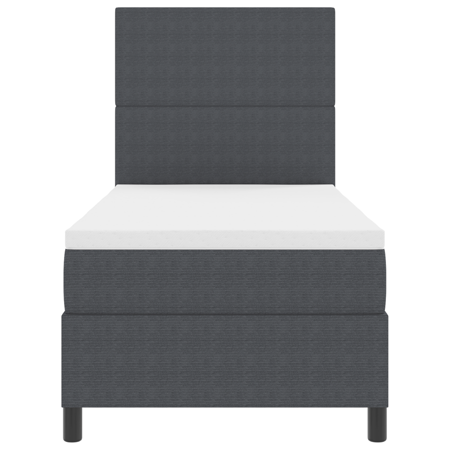 Boxspring Bed met Matras & LED in Donkergrijs 80x200 cm van Corduroy Stof