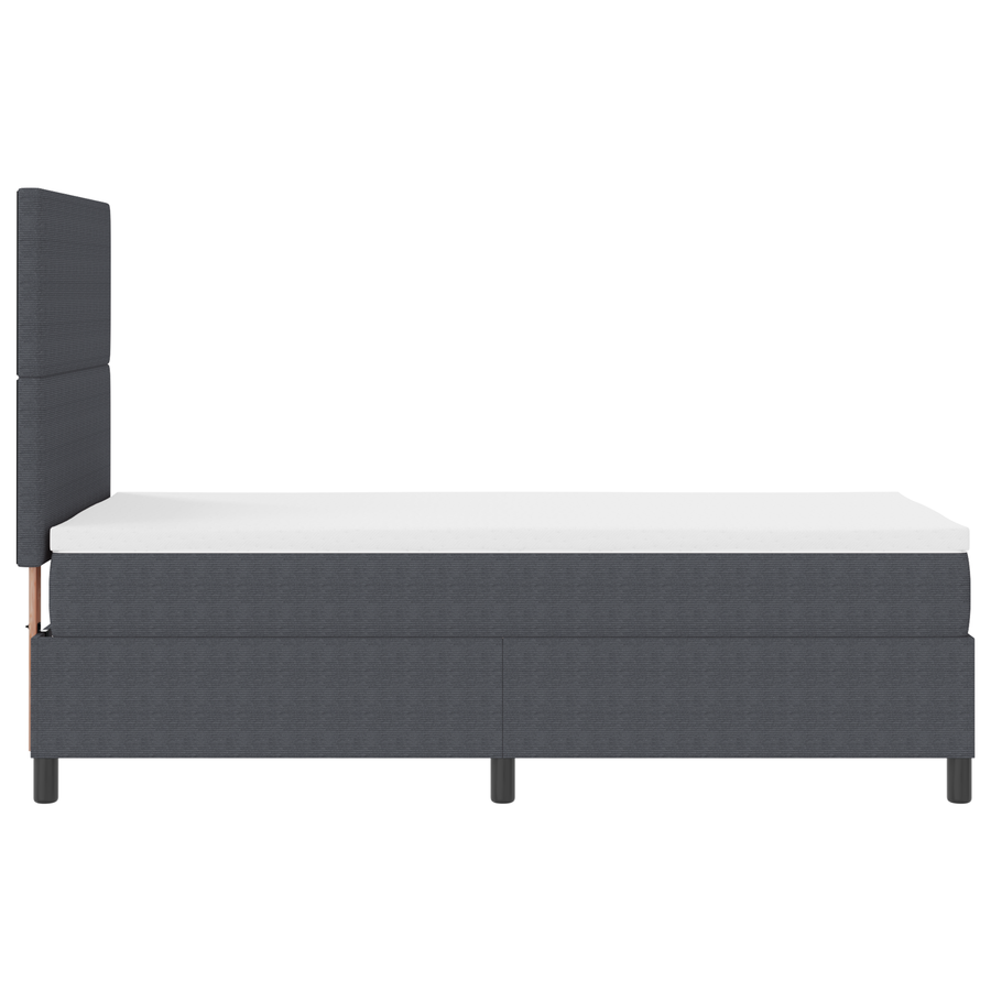 Boxspring Bed met Matras & LED in Donkergrijs 80x200 cm van Corduroy Stof