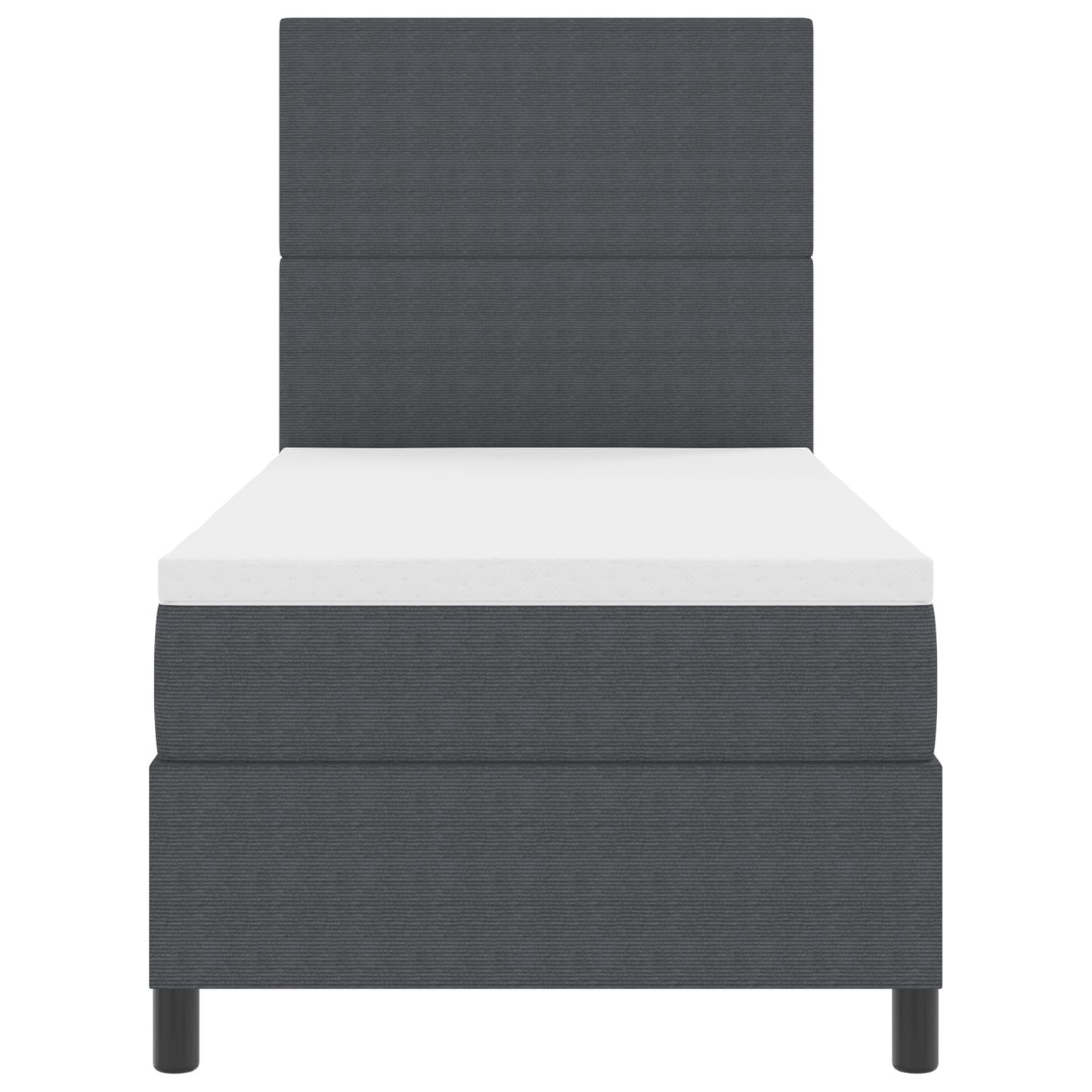 Boxspringbed met matras en LED ribfluweel donkergrijs 100x200