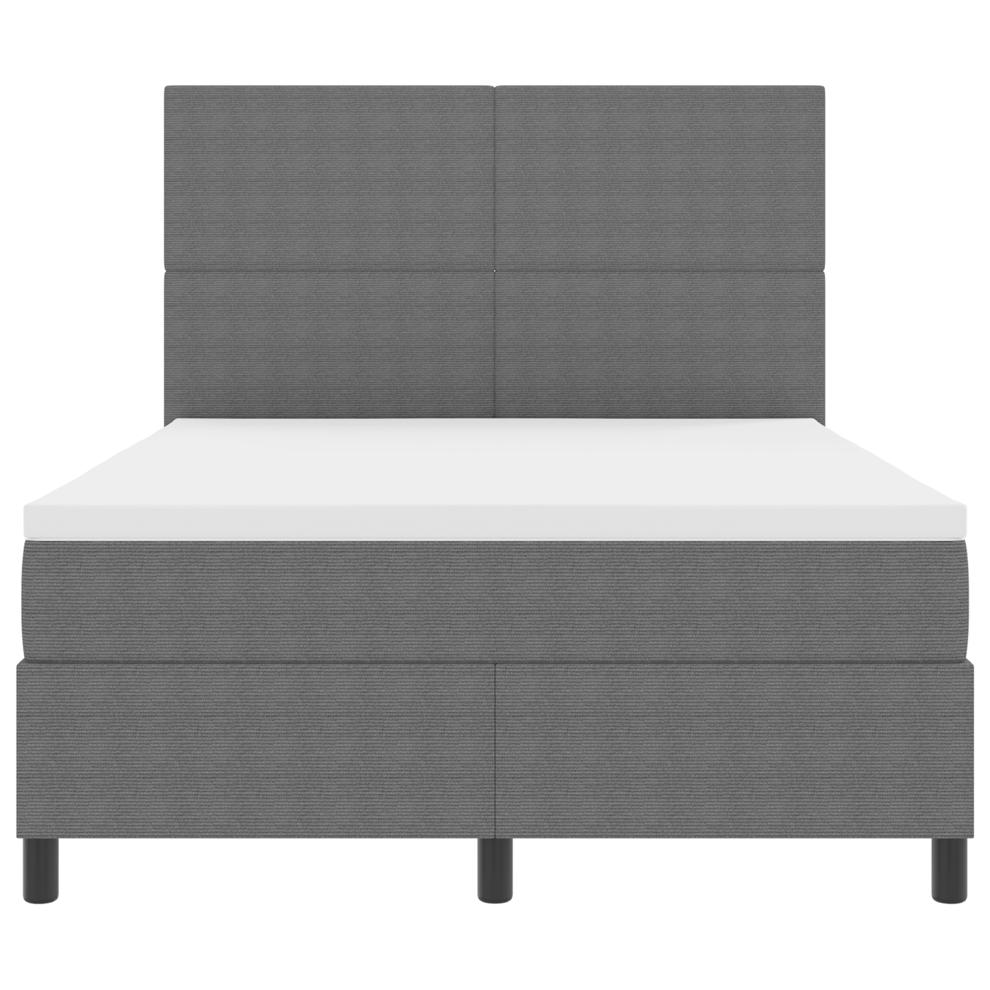 Boxspringbed met Matrassen & LED Lichtgrijs 140x200 cm Corduroy Stof