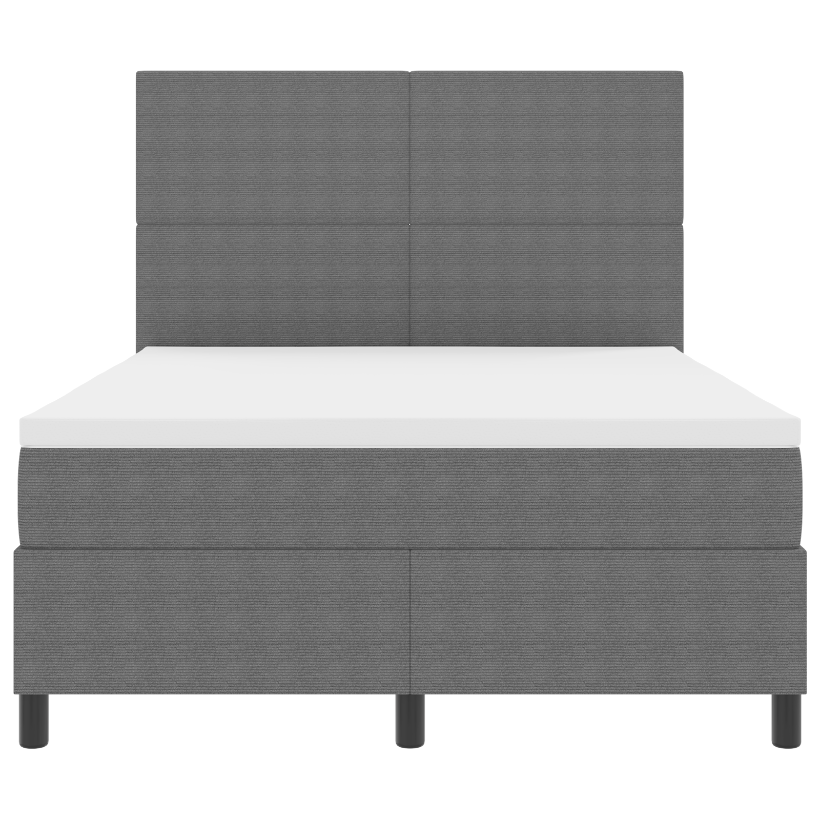 Boxspringbed met Matrassen & LED Lichtgrijs 140x200 cm Corduroy Stof