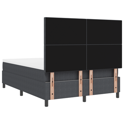 Boxspringbed met Matras & LED Donkergrijs 160x200 cm Corduroy Stof
