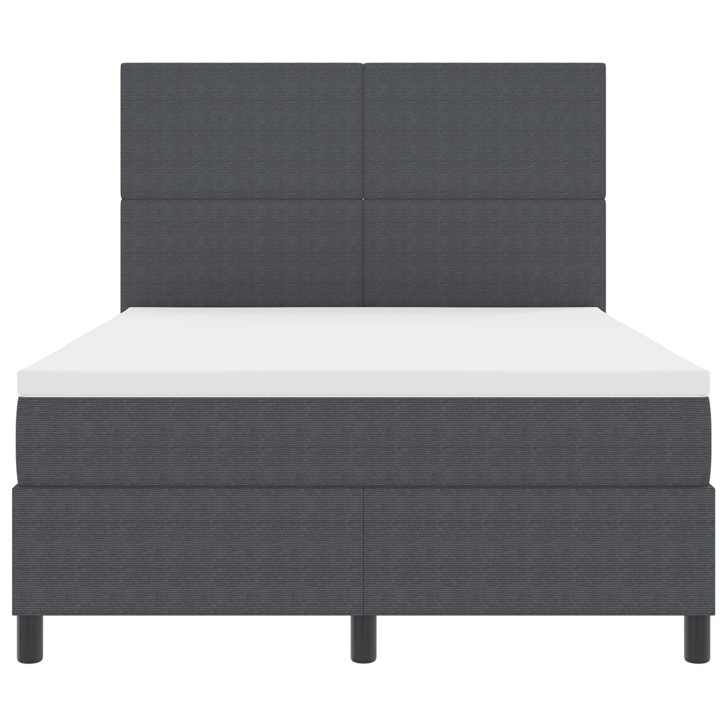 Boxspringbed met Matras & LED Donkergrijs 160x200 cm Corduroy Stof