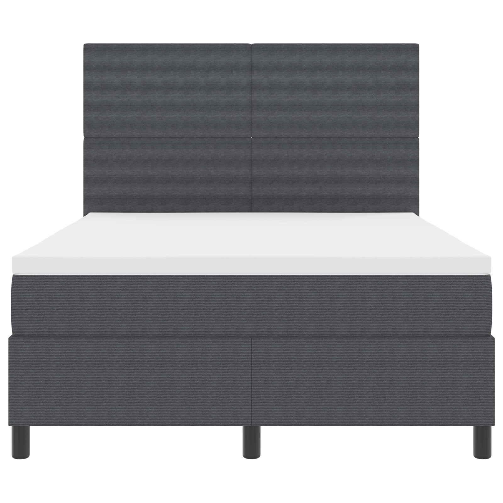 Boxspringbed met Matras & LED Donkergrijs 160x200 cm Corduroy Stof