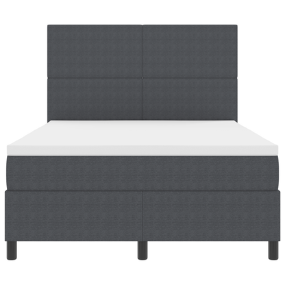 Boxspringbed met Matras & LED Donkergrijs 160x200 cm Corduroy Stof