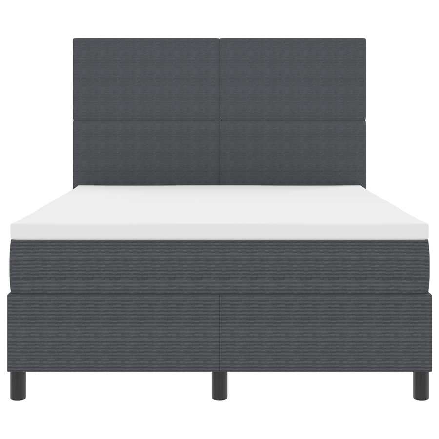 Boxspringbed met Matras & LED Donkergrijs 160x200 cm Corduroy Stof