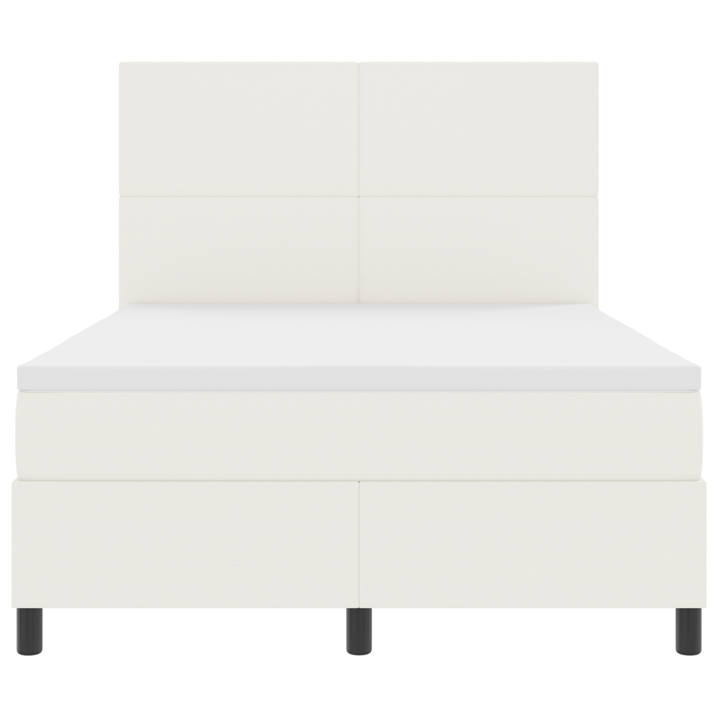 Boxspringbed met Matras & LED Crème 160x200 cm Corduroy Stof