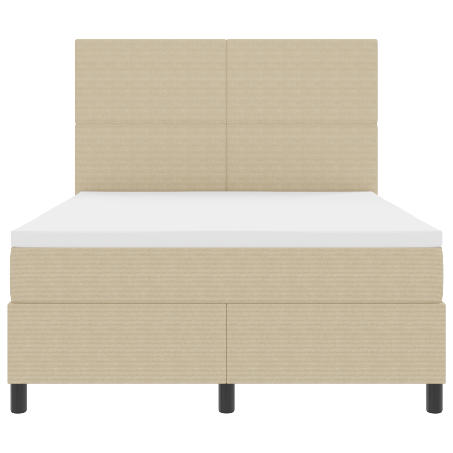 Boxspringbed met Matras & LED Verlichting Groen Grijs 160x200 cm Corduroy Stof