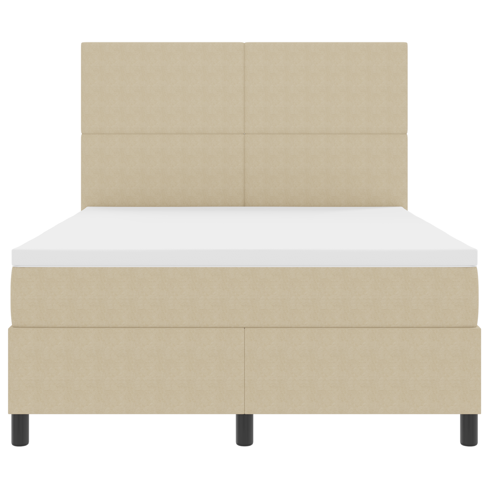 Boxspringbed met Matras & LED Verlichting Groen Grijs 160x200 cm Corduroy Stof