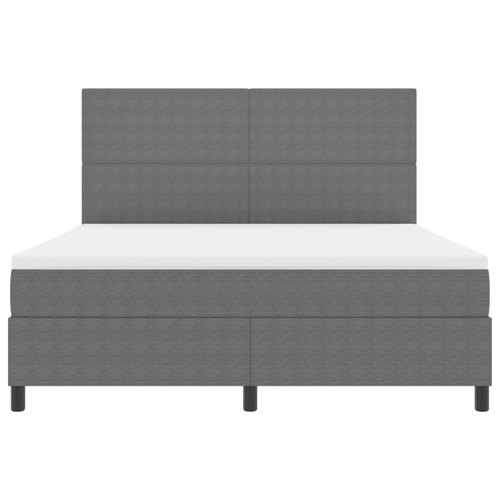 Boxspringbed met Matras & LED Licht Grijs Super King Corduroy Stof