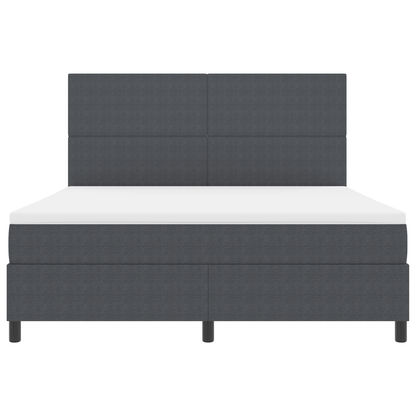 Boxspringbed met Matras & LED Donkergrijs Super King Korduroystof