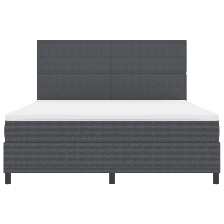 Boxspringbed met Matras & LED Donkergrijs Super King Korduroystof