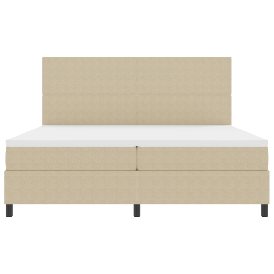 Boxspringbed matras en LED ribfluweel lichtgroen grijs 200x200
