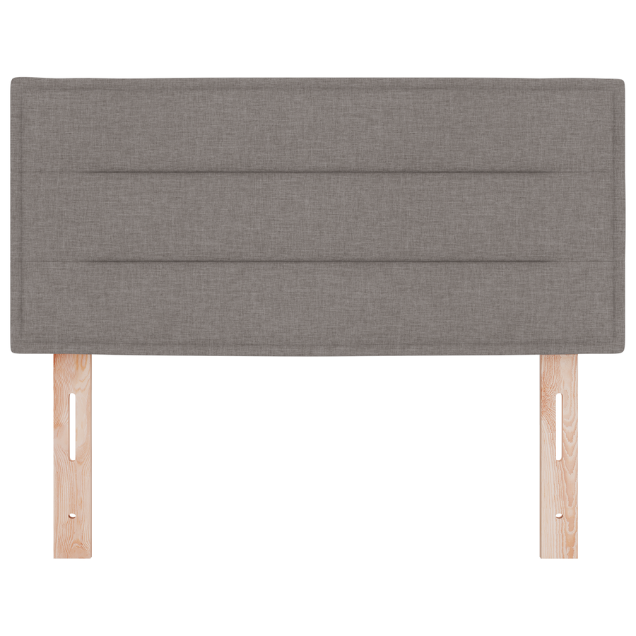 Hoofdbord met strepen 80 cm stof taupe