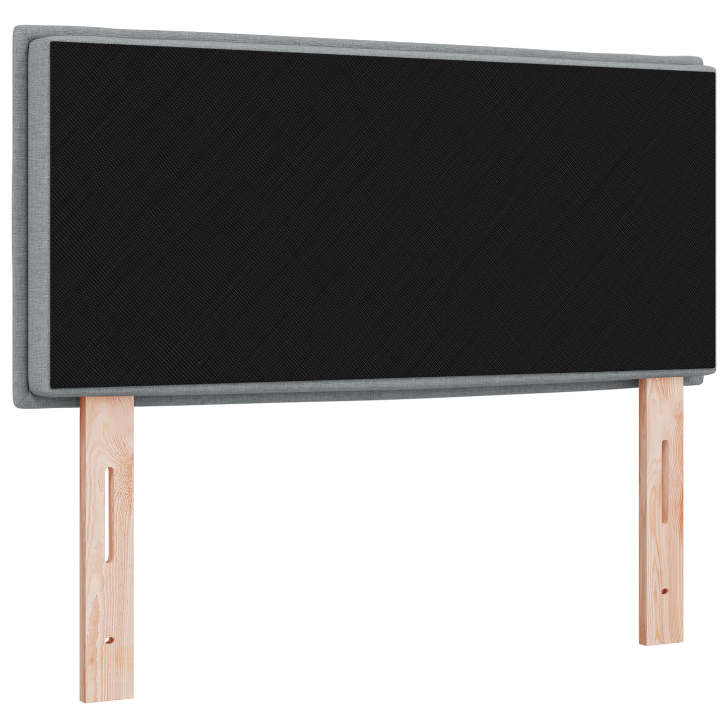 LED Hoofdeinde met Lijnen Ontwerp Lichtgrijs 90 cm Stof