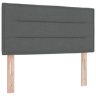 Hoofdbord LED 90 cm donkergrijs polyester