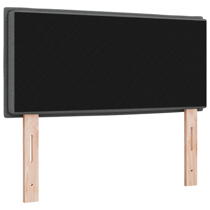 LED Hoofdbord met Lijnen Donkergrijs 90 cm Stof