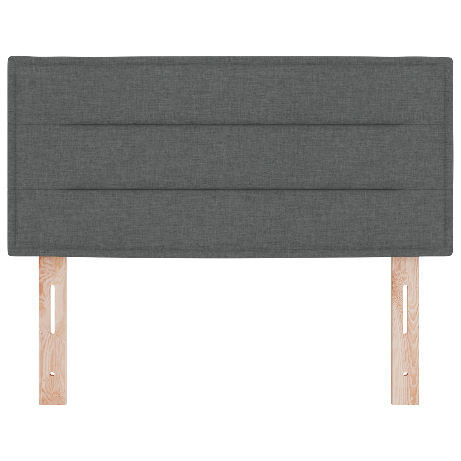 LED Hoofdbord met Lijnen Donkergrijs 90 cm Stof