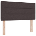 LED Headboard with LED Strip Lights Dark Brown 90 cm Polyester