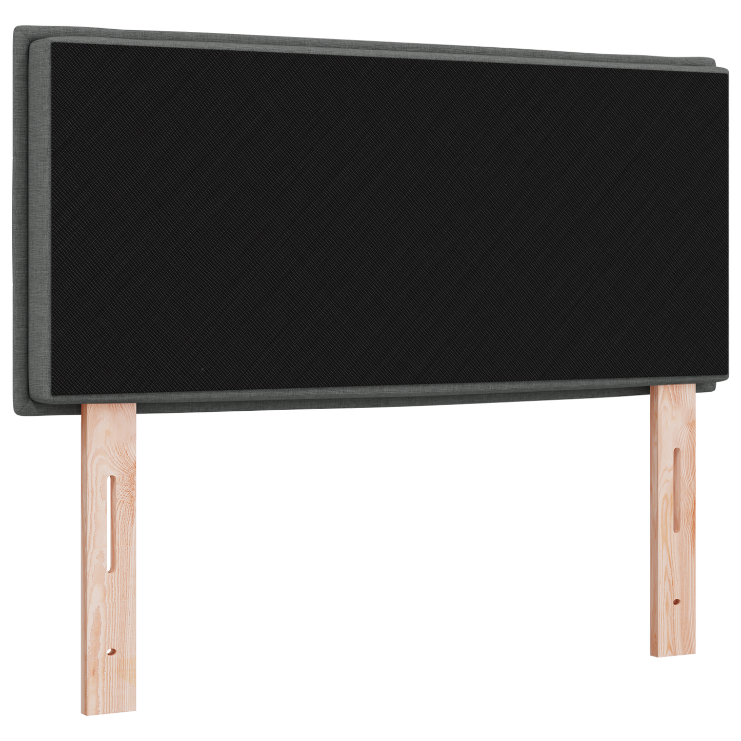 Hoofdbord met strepen 100 cm stof donkergrijs