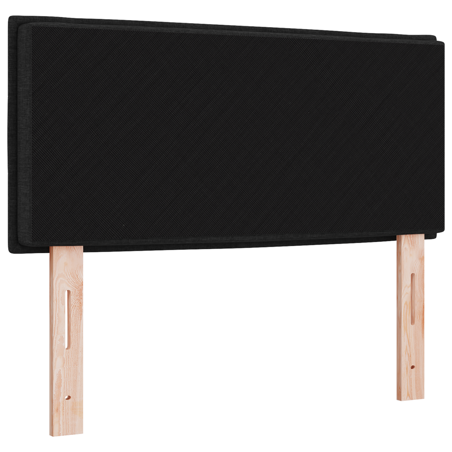 Hoofdbord met strepen 100 cm stof zwart