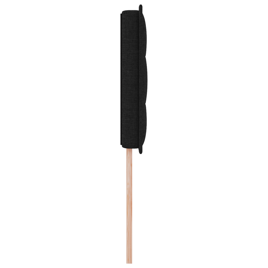 Hoofdbord met strepen 100 cm stof zwart