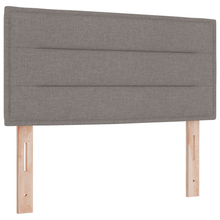 Hoofdbord met strepen 100 cm stof taupe