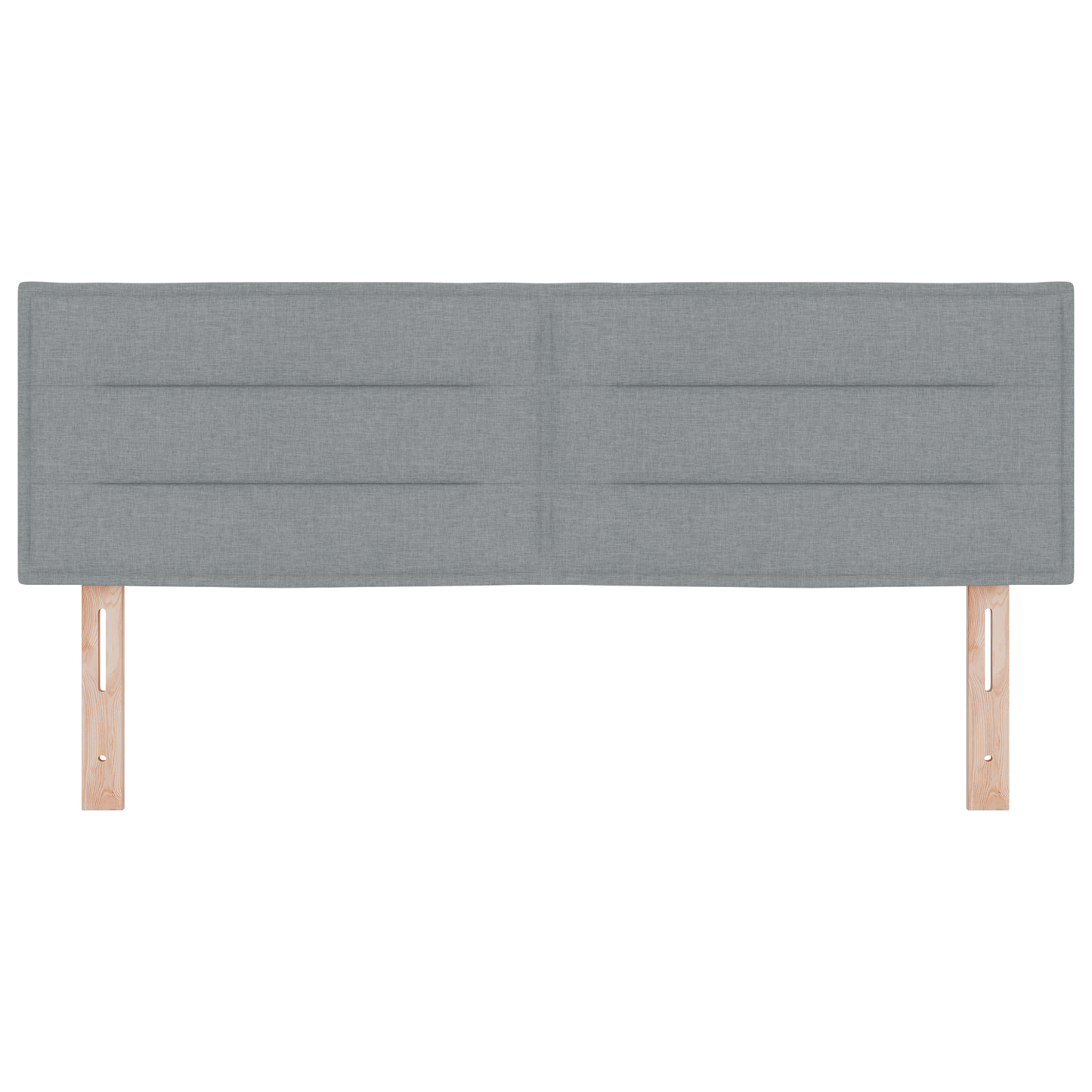 Hoofdbord met strepen 72 cm stof lichtgrijs