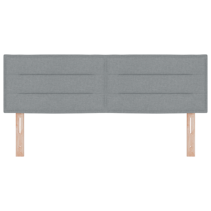 Hoofdbord met strepen 72 cm stof lichtgrijs