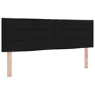 LED Headboard with LED Strip Lights Black 144 cm Polyester
