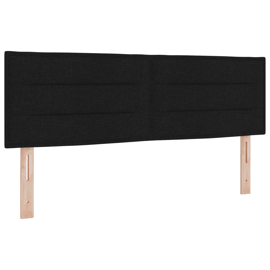 Hoofdbord met strepen 72 cm stof zwart