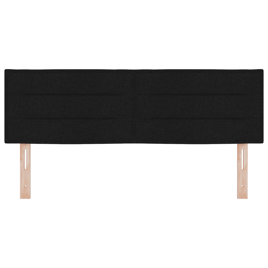 Hoofdbord met strepen 72 cm stof zwart