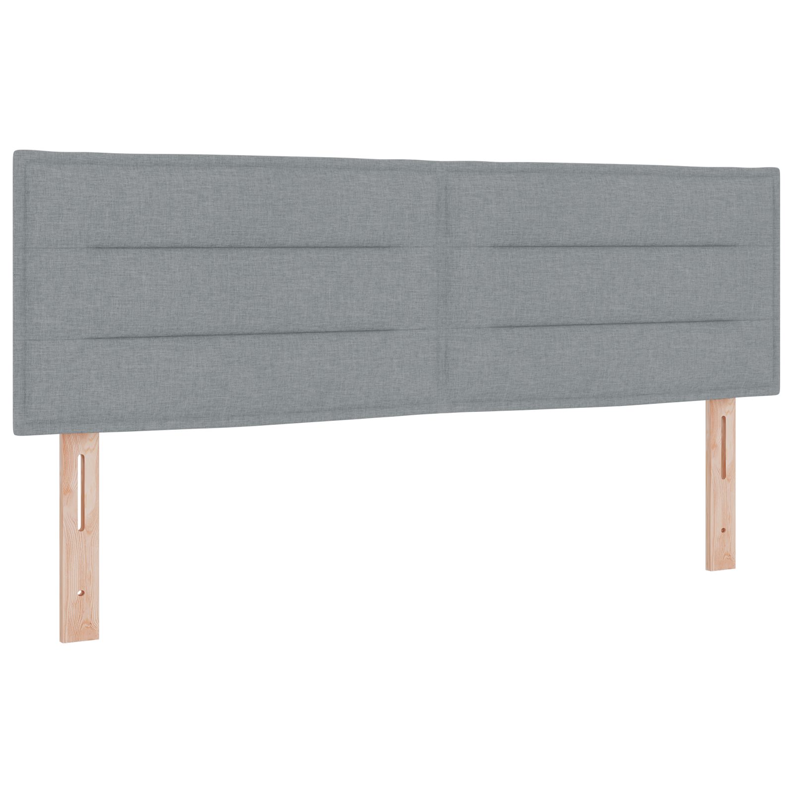 Hoofdbord met strepen 80 cm stof lichtgrijs