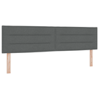 LED Headboard with LED Strip Lights Dark Gray 180 cm Polyester