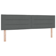 Hoofdbord 180 cm donkergrijs polyester met LED-verlichting