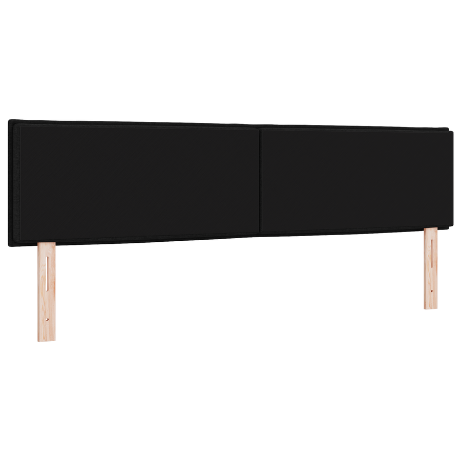 Hoofdbord met strepen 90 cm stof zwart