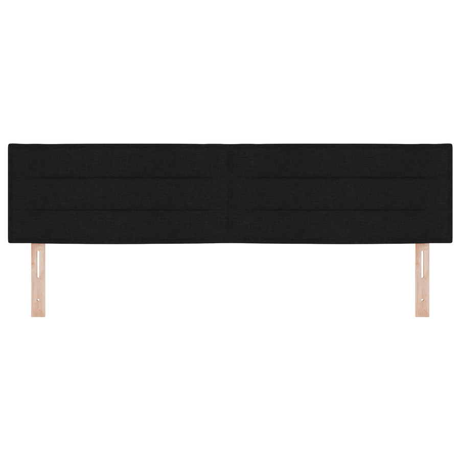 Hoofdbord met strepen 90 cm stof zwart