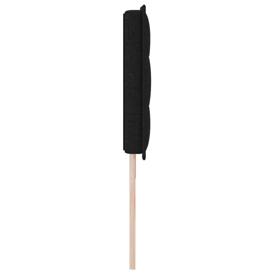 Hoofdbord met strepen 90 cm stof zwart