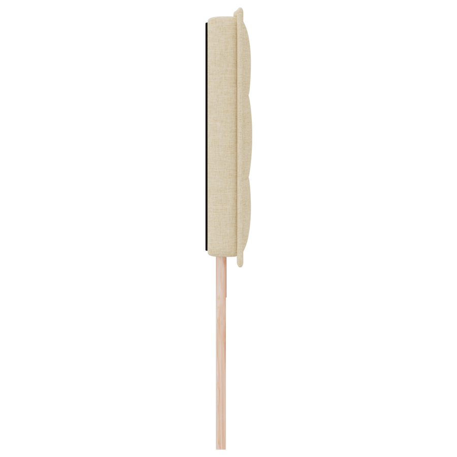 Hoofdbord met strepen 90 cm stof crèmekleurig