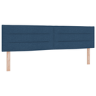 LED Headboard with LED Strip Lights Blue 180 cm Polyester
