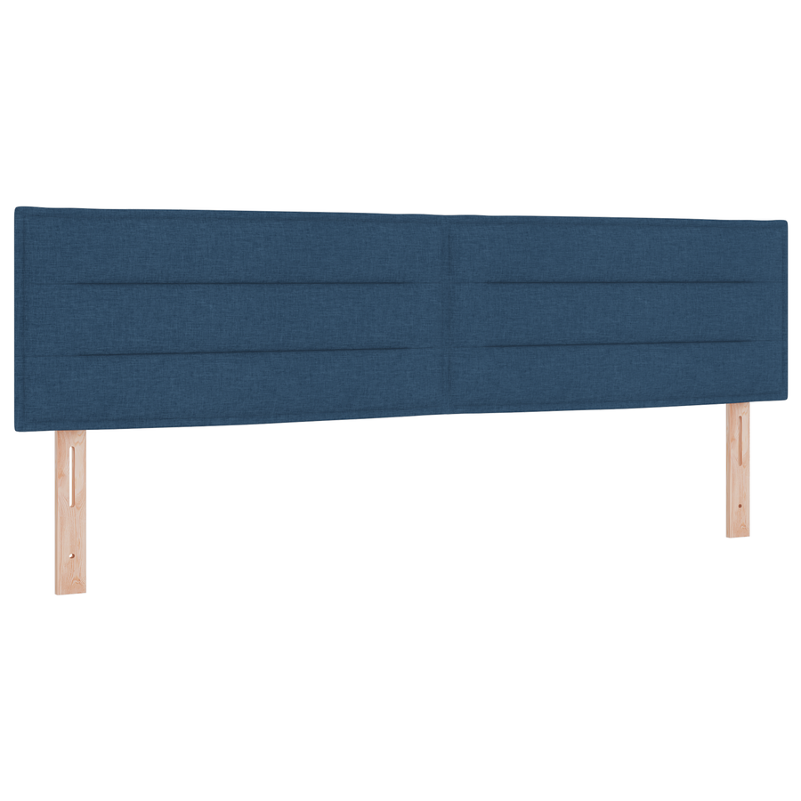 Hoofdbord met strepen 90 cm stof blauw